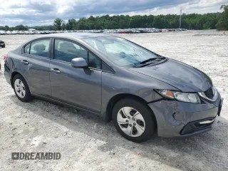 2013 Honda Civic LX with VIN 2HGFB2F58DH509100, listed as a Copart auction lot 60142585 with 154,973 mi miles and Salvage title. Bid and sale history available at DreamBid. Image 4.