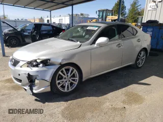 2006 Lexus IS 250 Manual with VIN JTHBK262465024108, listed as a Copart auction lot 48409385 with 90,511 mi miles and Salvage Title. Bid and sale history available at carsss.com. Image 1.