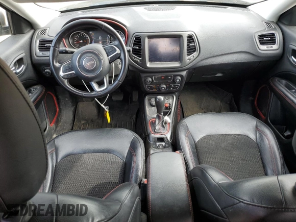 2019 Jeep Compass Trailhawk with VIN 3C4NJDDB5KT795347, listed as a Copart auction lot 57111655 with 78,010 mi miles and Salvage title. Bid and sale history available at DreamBid. Image 8.