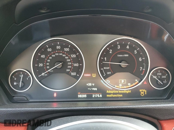 2015 BMW 4 Series 435i with VIN WBA4B1C5XFD955296, listed as a Copart auction lot 79456744 with 98,285 mi miles and Salvage Title. Bid and sale history available at DreamBid. Image 9.