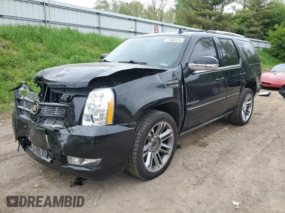 2013 Cadillac Escalade Premium with VIN 1GYS4CEF1DR369652, listed as a Copart auction lot 57484115 with 93,013 mi miles and Non repairable. Bid and sale history available at DreamBid. Image 1.