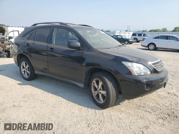 2006 Lexus RX 400h with VIN JTJHW31UX60001795, listed as a Copart auction lot 64407255 with 163,818 mi miles and Salvage title. Bid and sale history available at DreamBid. Image 4.