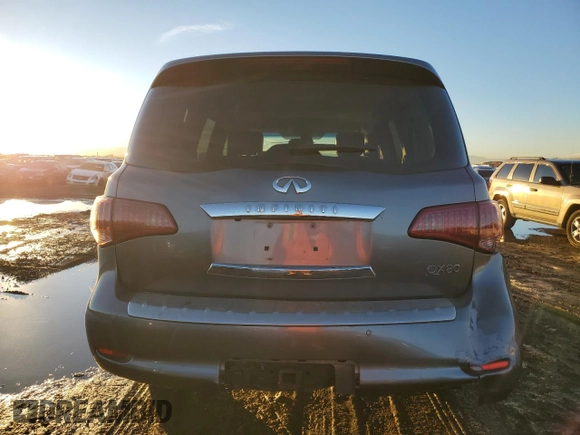 2015 Infiniti QX80 with VIN JN8AZ2NC1F9370925, listed as a Copart auction lot 79489854 with 147,165 mi miles and Salvage Title. Bid and sale history available at carsss.com. Image 6.