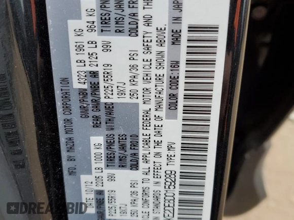 2013 Mazda CX-5 Grand Touring with VIN JM3KE2DE8D0159289, listed as a Copart auction lot 51929225 with 140,390 mi miles and Salvage Title. Bid and sale history available at carsss.com. Image 12.