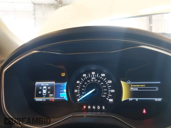 2017 Ford Fusion SE with VIN 3FA6P0T94HR251797, listed as a IAAI auction lot 42695169 with 60,069 mi miles and . Bid and sale history available at DreamBid. Image 7.