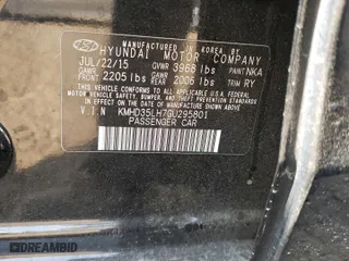 2016 Hyundai Elantra GT with VIN KMHD35LH7GU295801, listed as a Copart auction lot 68024214 with 0 mi miles and Salvage Title. Bid and sale history available at carsss.com. Image 14.