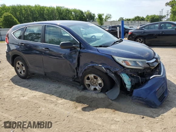 2015 Honda CR-V LX with VIN 2HKRM4H3XFH630489, listed as a Copart auction lot 54095235 with 111,231 mi miles and Salvage Title. Bid and sale history available at DreamBid. Image 4.