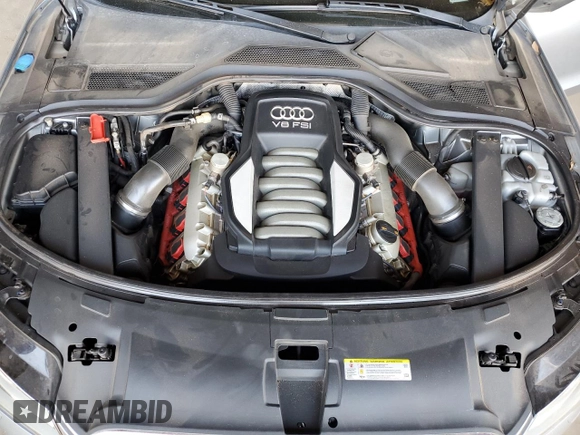2012 Audi A8 with VIN WAURVAFD0CN028037, listed as a Copart auction lot 61004815 with 97,424 mi miles and Salvage title. Bid and sale history available at DreamBid. Image 11.