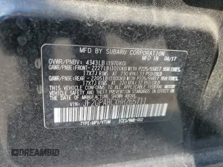 2017 Subaru Crosstrek Premium with VIN JF2GPABCXHH265711, listed as a Copart auction lot 56981805 with 41,973 mi miles and Salvage title. Bid and sale history available at DreamBid. Image 12.