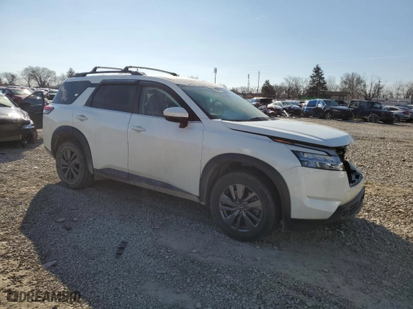 2022 Nissan Pathfinder SV with VIN 5N1DR3BC5NC248634, listed as a Copart auction lot 46756365 with 21,519 mi miles and Salvage Title. Bid and sale history available at carsss.com. Image 4.