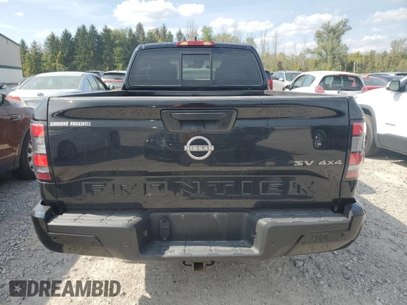 2022 Nissan Frontier SV with VIN 1N6ED1FK4NN648926, listed as a Copart auction lot 71633154 with 36,013 mi miles and Salvage Title. Bid and sale history available at carsss.com. Image 6.