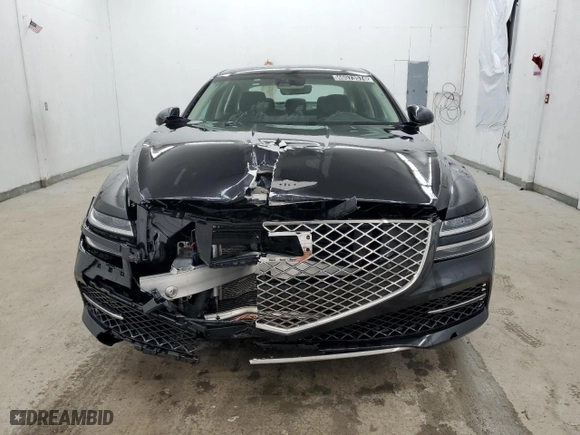 2021 Genesis G80 2.5T with VIN KMTGB4SC7MU047372, listed as a Copart auction lot 46573574 with 36,598 mi miles and Salvage Title. Bid and sale history available at carsss.com. Image 5.