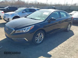 2015 Hyundai Sonata 2.4L SE with VIN 5NPE24AF9FH001329, listed as a IAAI auction lot 41854603 with 104,124 mi miles. Bid and sale history available at carsss.com. Image 2.