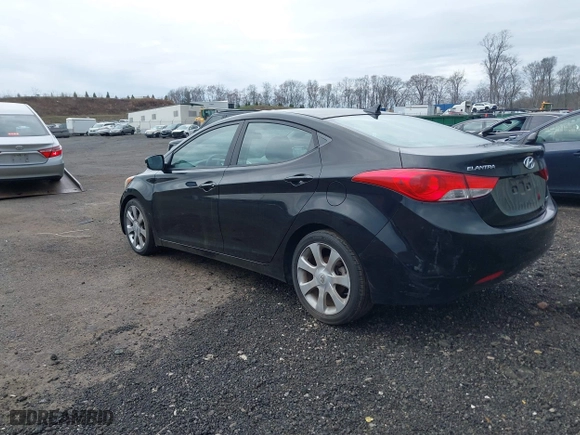 2012 Hyundai Elantra GLS with VIN KMHDH4AE6CU187099, listed as a IAAI auction lot 42037800 with 107,046 mi miles. Bid and sale history available at carsss.com. Image 3.