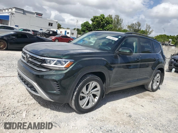 2021 Volkswagen Atlas SE with VIN 1V2JR2CA4MC594332, listed as a Copart auction lot 51476535 with 35,738 mi miles and Non repairable. Bid and sale history available at DreamBid. Image 1.