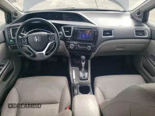 2014 Honda Civic EX-L with VIN 19XFB2F90EE079318, listed as a Copart auction lot 53682475 with 104,476 mi miles and Salvage Title. Bid and sale history available at DreamBid. Image 8.