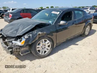 2014 Dodge Avenger SE with VIN 1C3CDZAB1EN195787, listed as a Copart auction lot 61495785 with 139,567 mi miles and Salvage title. Bid and sale history available at DreamBid. Image 1.