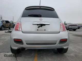 2012 FIAT 500 Sport with VIN 3C3CFFBRXCT385475, listed as a Copart auction lot 60477675 with 131,410 mi miles and Salvage title. Bid and sale history available at DreamBid. Image 6.