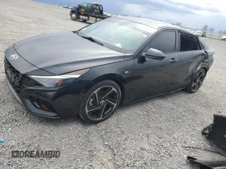 2023 Hyundai Elantra N Line z VIN KMHLR4AFXPU399480, wystawiony jako Copart lot #51914105 z przebiegiem 29 029 mil mil oraz Szkoda całkowita • Salvage title. Historia ofert i sprzedaży dostępna na DreamBid. Obrazek 1.