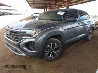 2024 Volkswagen Atlas SE with VIN 1V2DE2CA0RC250660, listed as a IAAI auction lot 42085431 with 14,268 mi miles and . Bid and sale history available at DreamBid. Image 2.