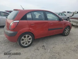 2008 Kia Rio LX with VIN KNADE163X86344872, listed as a Copart auction lot 48530245 with 166,909 mi miles and Salvage Title. Bid and sale history available at carsss.com. Image 3.