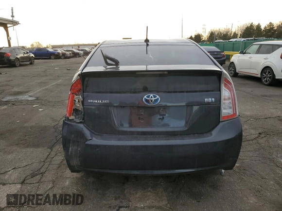 2012 Toyota Prius One with VIN JTDKN3DU1C5425677, listed as a Copart auction lot 52380585 with 0 mi miles and Salvage Title. Bid and sale history available at carsss.com. Image 6.
