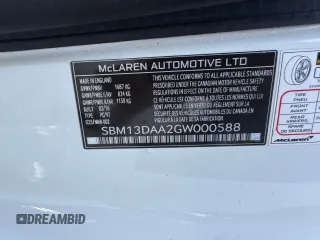 2016 McLaren 570S z VIN SBM13DAA2GW000588, wystawiony jako Copart lot #81412784 z przebiegiem 50 200 mil mil oraz Tytuł czysty. Historia ofert i sprzedaży dostępna na DreamBid. Obrazek 10.