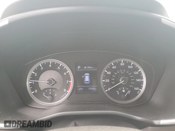 2020 Hyundai Santa Fe SE with VIN 5NMS2CAD4LH179007, listed as a Copart auction lot 60174055 with 72,505 mi miles and Salvage title. Bid and sale history available at DreamBid. Image 9.