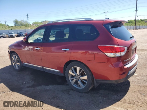 2014 Nissan Pathfinder S with VIN 5N1AR2MM1EC687297, listed as a Copart auction lot 57609195 with 212,280 mi miles and Clean title. Bid and sale history available at DreamBid. Image 2.