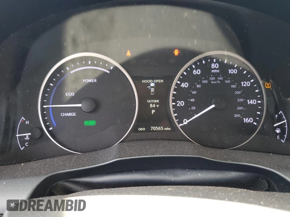2013 Lexus ES 300h with VIN JTHBW1GG3D2004262, listed as a Copart auction lot 52290995 with 70,565 mi miles and Salvage title. Bid and sale history available at DreamBid. Image 9.