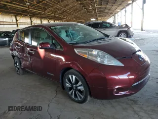 2016 Nissan LEAF S with VIN 1N4BZ0CP1GC311538, listed as a Copart auction lot 52048165 with 75,060 mi miles and Salvage Title. Bid and sale history available at carsss.com. Image 4.
