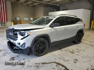 2021 GMC Terrain SLE with VIN 3GKALTEV9ML311442, listed as a Copart auction lot 55128675 with 43,790 mi miles and Salvage title. Bid and sale history available at DreamBid. Image 1.