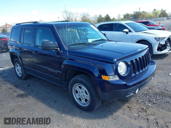 2017 Jeep Patriot Sport with VIN 1C4NJRBB7HD144753, listed as a IAAI auction lot 41986251 with 157,684 mi miles and . Bid and sale history available at DreamBid. Image 1.