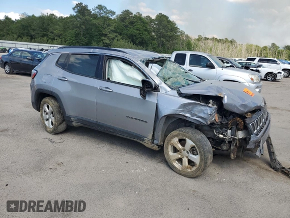 2018 Jeep Compass Latitude with VIN 3C4NJCBB8JT272514, listed as a Copart auction lot 55050635 with Not provided miles and Salvage title. Bid and sale history available at DreamBid. Image 4.