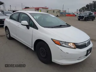 2012 Honda Civic LX with VIN 19XFB2F50CE360111, listed as a IAAI auction lot 42163922 with 109,119 mi miles and . Bid and sale history available at DreamBid. Image 1.