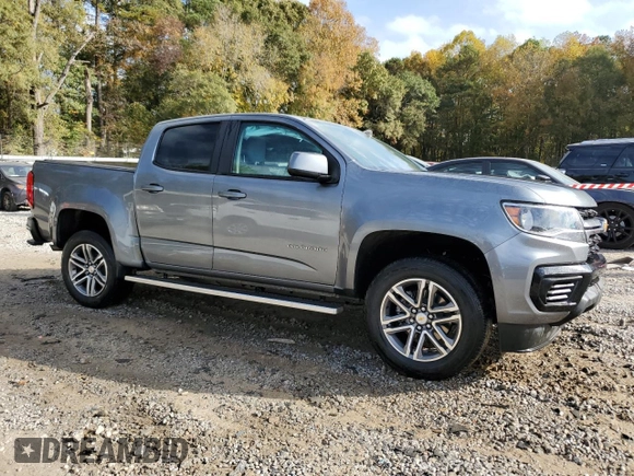 2021 Chevrolet Colorado 2WD Work Truck with VIN 1GCGSBEN8M1299200, listed as a Copart auction lot 41637655 with 51,757 mi miles and Salvage title. Bid and sale history available at DreamBid. Image 4.