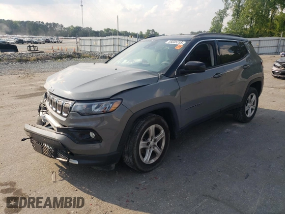 2022 Jeep Compass Limited with VIN 3C4NJDCBXNT189290, listed as a Copart auction lot 55035235 with 22,126 mi miles and Salvage title. Bid and sale history available at DreamBid. Image 1.