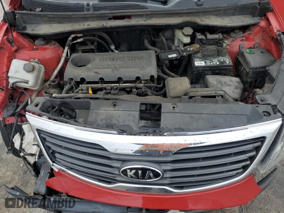 2012 Kia Sportage LX with VIN KNDPB3A22C7306283, listed as a Copart auction lot 43462124 with 166,886 mi miles and Salvage Title. Bid and sale history available at carsss.com. Image 12.