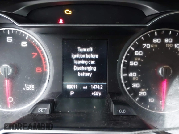 2013 Audi A4 Premium Plus with VIN WAUFFAFL1DN030548, listed as a IAAI auction lot 41523842 with 60,011 mi miles. Bid and sale history available at carsss.com. Image 7.