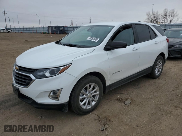 2021 Chevrolet Equinox LS with VIN 3GNAX5EVXMS173340, listed as a Copart auction lot 43257585 with 76,384 mi miles and Clean title. Bid and sale history available at DreamBid. Image 1.