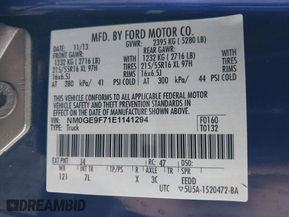 2014 Ford Transit Connect XLT с VIN NM0GE9F71E1141294, выставлен на аукционе IAAI как лот 42515089 с пробегом 119 052 миль миль и . История ставок и продаж доступна на DreamBid. Изображение 9.