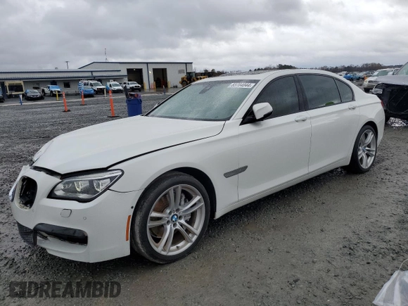 2014 BMW 7 Series 740Li with VIN WBAYE4C5XED138323, listed as a Copart auction lot 83704044 with 109,754 mi miles and Salvage Title. Bid and sale history available at carsss.com. Image 1.