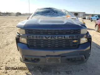 2020 Chevrolet Silverado 1500 Custom with VIN 1GCRWBEK5LZ312066, listed as a Copart auction lot 88494515 with 0 mi miles and Salvage Title. Bid and sale history available at carsss.com. Image 5.