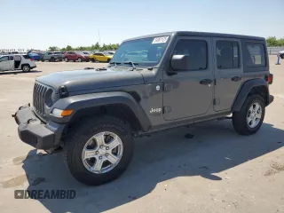 2021 Jeep Wrangler Unlimited Sport S z VIN 1C4HJXDN7MW527762, wystawiony jako Copart lot #54991125 z przebiegiem 83 382 mil mil oraz Szkoda całkowita • Salvage title. Historia ofert i sprzedaży dostępna na DreamBid. Obrazek 1.