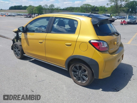 2023 Mitsubishi Mirage Black Edition with VIN ML32AWHJ0PH001038, listed as a IAAI auction lot 41914364 with 25,165 mi miles and . Bid and sale history available at DreamBid. Image 3.