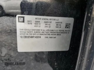 2017 Chevrolet Malibu LS with VIN 1G1ZB5ST4HF143914, listed as a Copart auction lot 54863905 with 105,105 mi miles and Salvage Title. Bid and sale history available at DreamBid. Image 12.