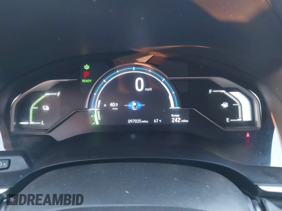 2018 Honda Clarity with VIN JHMZC5F15JC018312, listed as a IAAI auction lot 41354648 with 97,035 mi miles and . Bid and sale history available at DreamBid. Image 7.