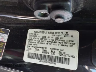 2006 Nissan 350Z Touring with VIN JN1AZ36A46M480186, listed as a IAAI auction lot 41663579 with 114,176 mi miles. Bid and sale history available at carsss.com. Image 9.