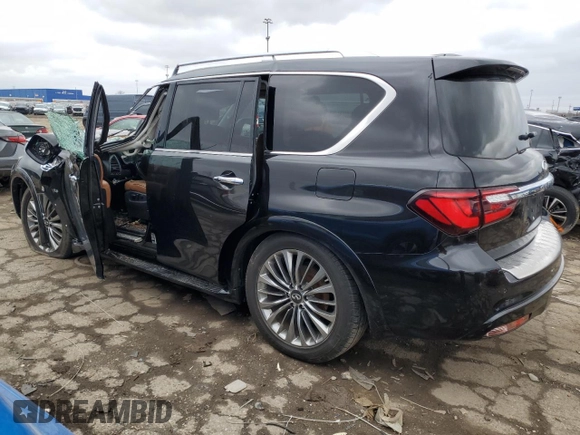 2019 Infiniti QX80 LUXE with VIN JN8AZ2NE5K9234907, listed as a Copart auction lot 50197445 with Not Provided miles and Clean Title. Bid and sale history available at carsss.com. Image 2.