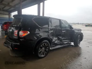 2020 Nissan Armada Platinum with VIN JN8AY2NF5L9360925, listed as a Copart auction lot 73123524 with Not Provided miles and Salvage Title. Bid and sale history available at carsss.com. Image 3.